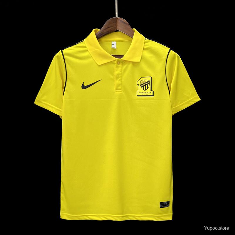 AL-ITTIHAD CLUB YELLOW POLO JERSEY 23/24