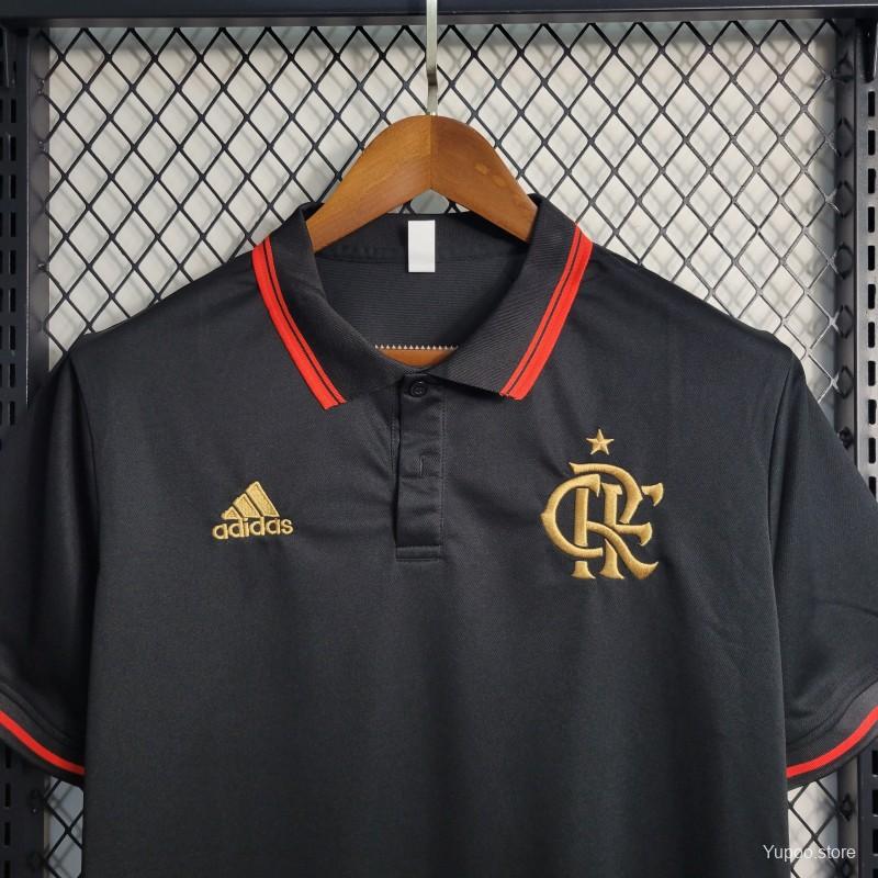 FLAMENGO BLACK POLO JERSEY 23/24