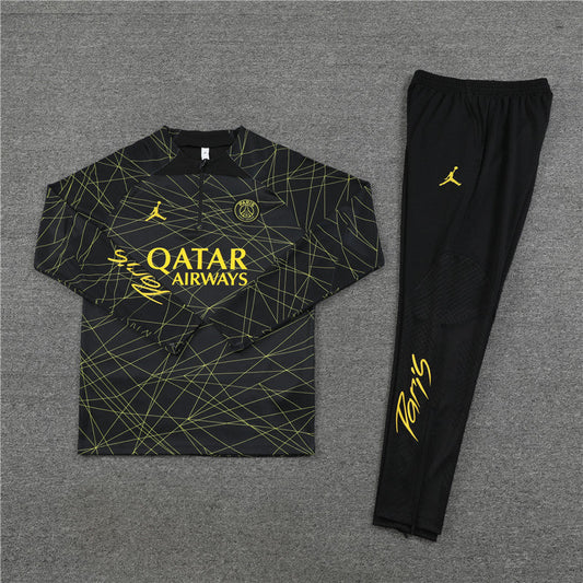 PSG 22/23 BLACK AND YELLOW TRACKSUIT