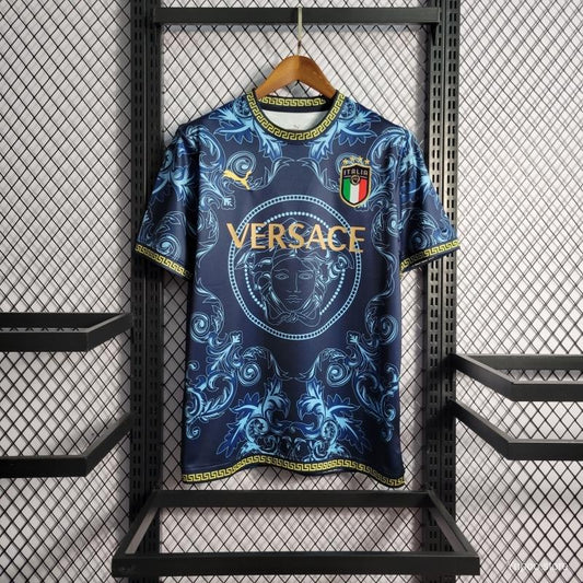 ITALY VERSACE EDIITON BLUE JERSEY (FAN MADE) 2023/24