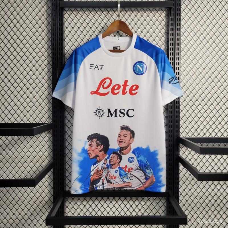 23-24 SSC NAPOLI FACE GAME LOZANO WHITE KIT