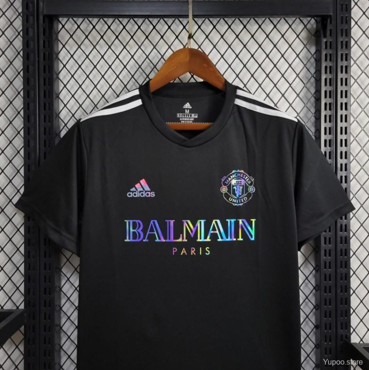 MANCHESTER UNITED X BALMAIN BLACK TRAINING JERSEY 24/25