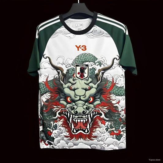 Japan x Y3 Green White Dragon Special Jersey